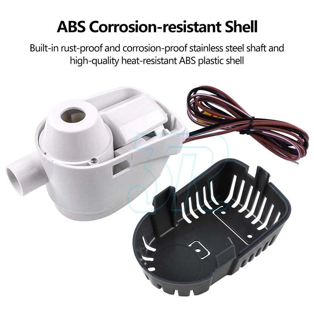 12V Boat Automatic Bilge Water Pump 750GPH Marine Submersible Float Switch - view 2