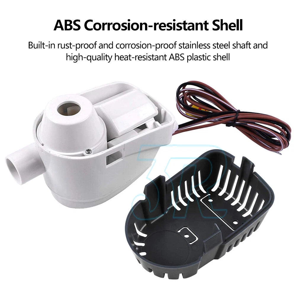 12V Boat Automatic Bilge Water Pump 750GPH Marine Submersible Float Switch - view 3