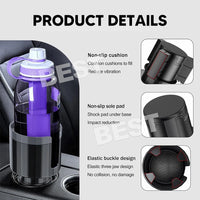 Car Cup Holder Expander Adapter for Bottles & Big Drinks Stable Fit for Car - view 3