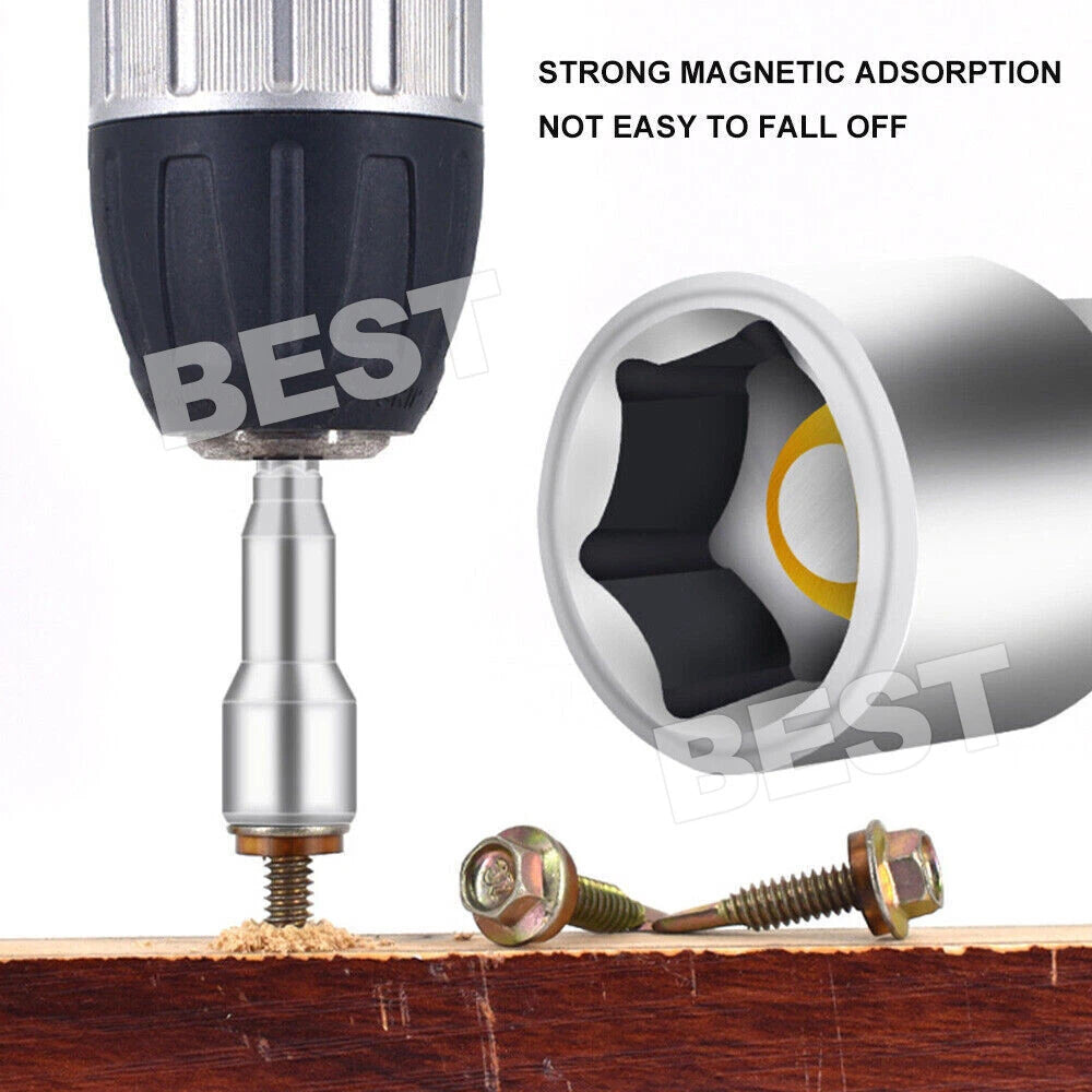 19mm Caravan Leg Winder Magnetic Hexagon Socket Adaptor for Drill Impact DriverA - view 3