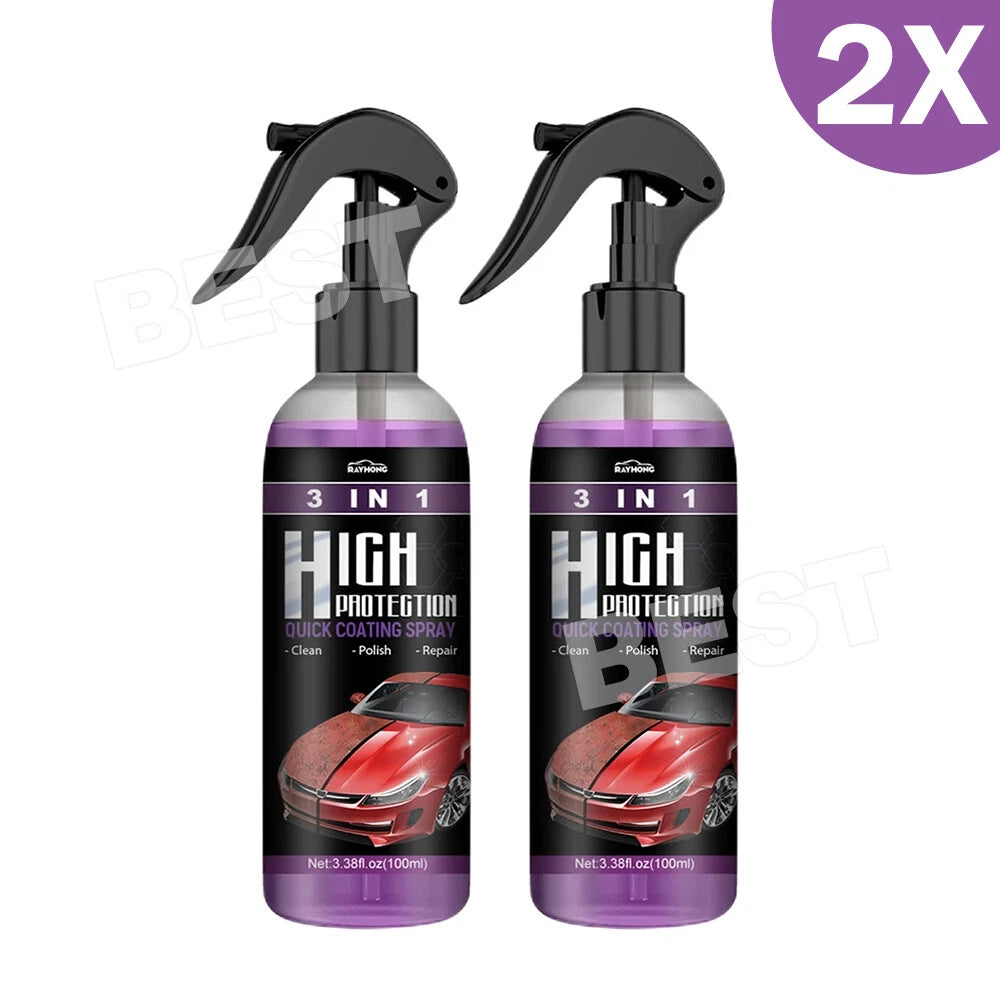 3in1 High Protection Quick Car Coat Ceramic Coating Spray Hydrophobic 100ML Set - view 11