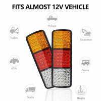 2x 75 LED Tail Lights Stop Indicator Reverse Lamp 12V Trailer Truck Ute Light - view 3