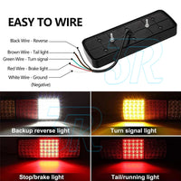 2x 75 LED Tail Lights Stop Indicator Reverse Lamp 12V Trailer Truck Ute Light - view 6