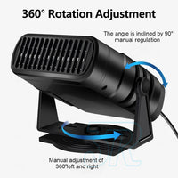 12V Portable Auto Car Heater Defroster Demister 120W Electric Heater Cooling Fan - view 2