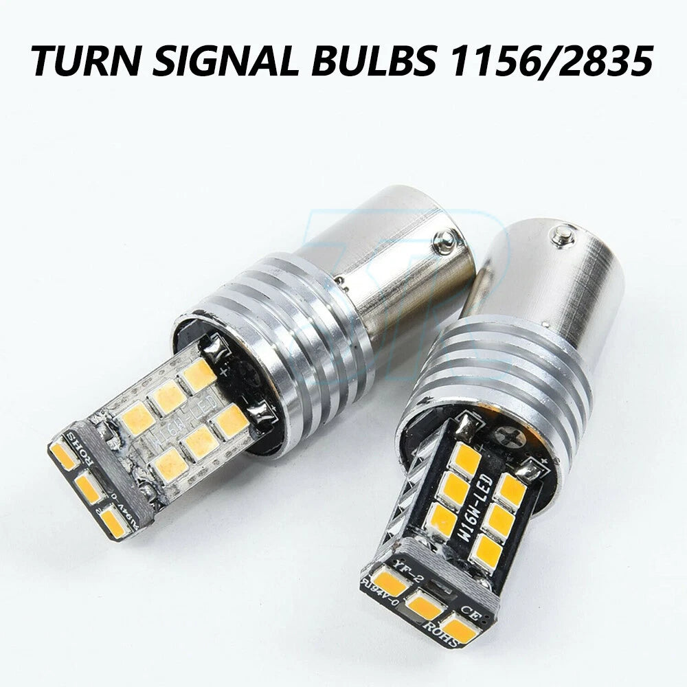 4X 12V BA15S 15 LED AMBER INDICATOR TURN SIGNAL CAR UTE 4WD LIGHT BULB GLOBE - view 1