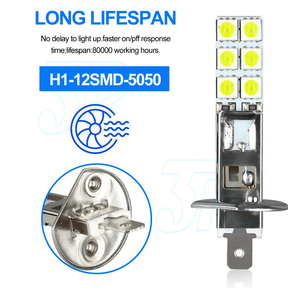 2PC NEW H1 6000K Super White 55W LED Headlight Bulbs Kit Fog Driving-Light - view 4