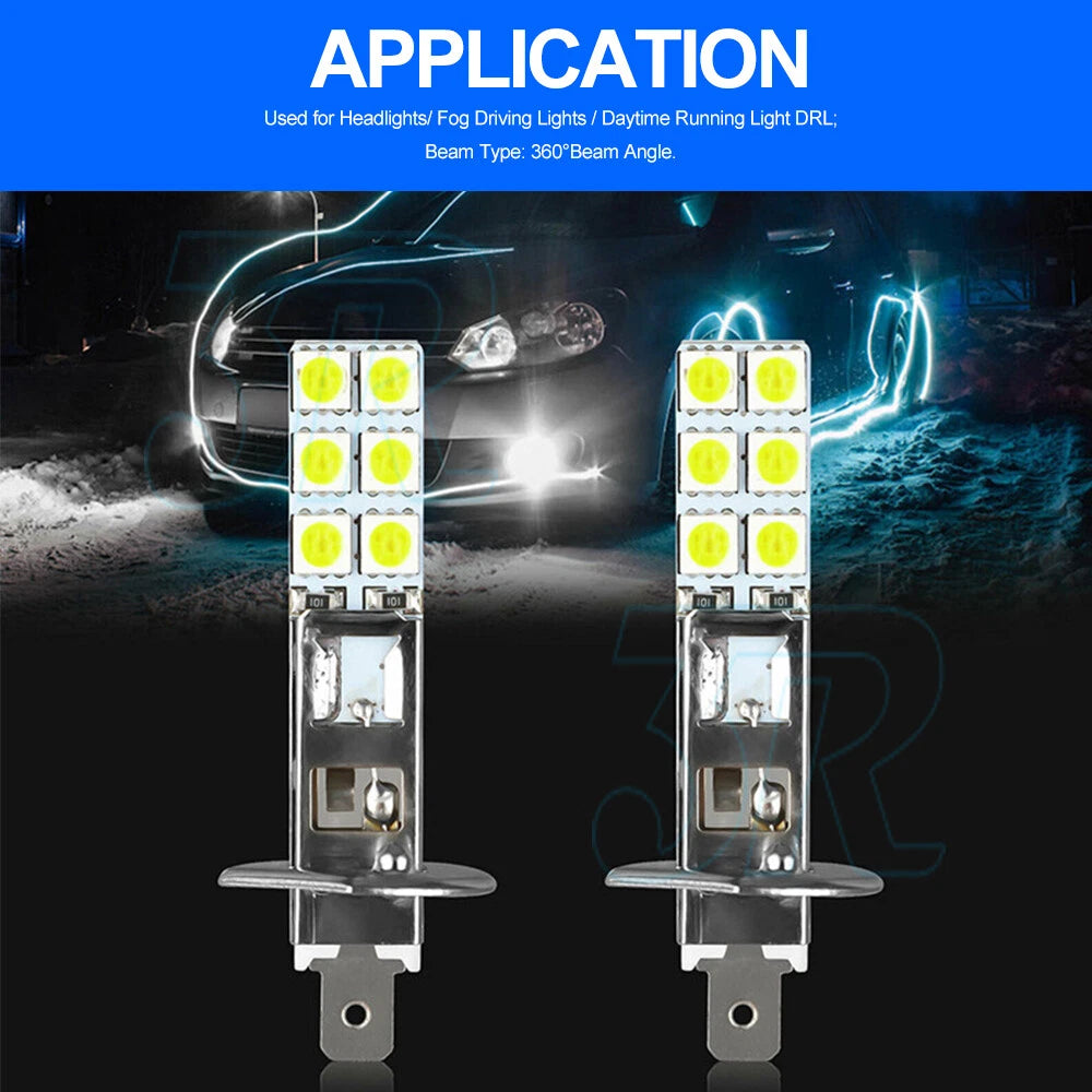 2PC NEW H1 6000K Super White 55W LED Headlight Bulbs Kit Fog Driving-Light - view 5