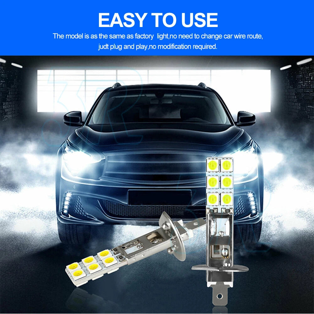 2PC NEW H1 6000K Super White 55W LED Headlight Bulbs Kit Fog Driving-Light - view 7