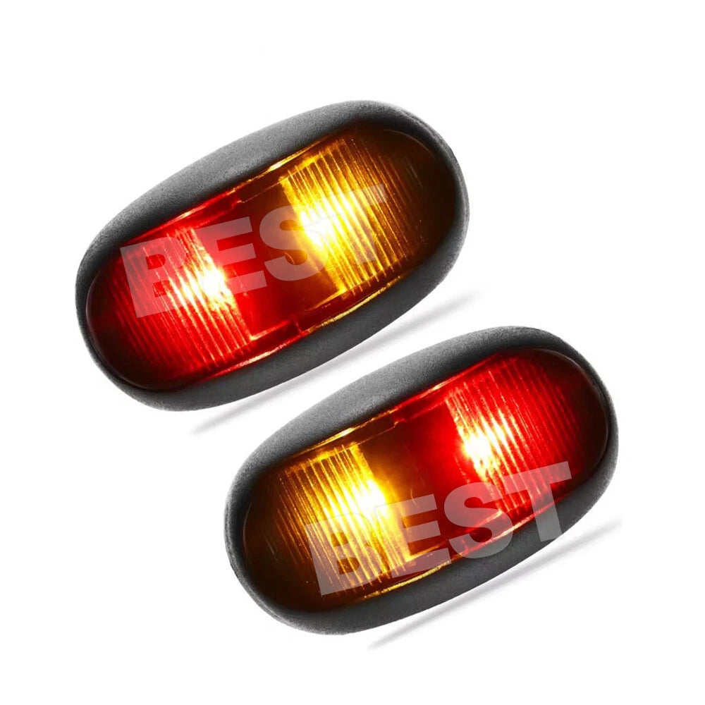 10X LED Amber Red Clearance Lights Side Marker Lamp Trailer Truck Caravan 12 24V - view 1