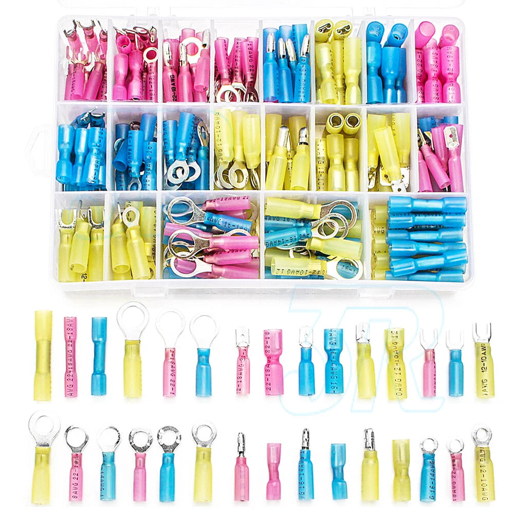 240PCS Heat Shrink Wire Connectors Electrical Crimp Marine Automotive Terminals - view 1