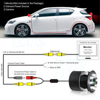 Car Rear View Reverse Parking 8LED Waterproof HD Camera Night Vision Cam - view 6