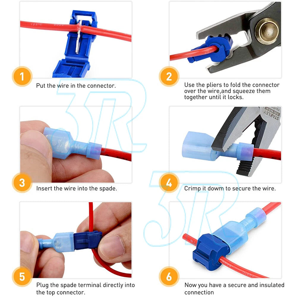 260PCS T-Tap Electrical Wire Crimp Terminals Quick Splice Cable Connectors Kit - view 4