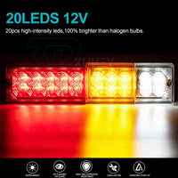 2x Trailer lights 20 LED STOP TAIL INDICATOR TRUCK CAMPER LIGHT UTE 4WD 12V - view 5
