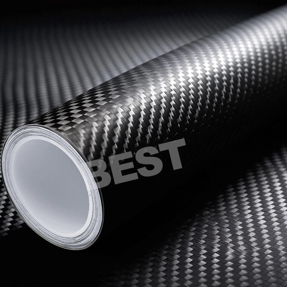 152x300/70CM 4D BLACK CARBON FIBER FIBRE CAR VINYL WRAP FILM ROLL AIR RELEASE - view 1