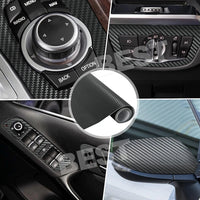 152x300/70CM 4D BLACK CARBON FIBER FIBRE CAR VINYL WRAP FILM ROLL AIR RELEASE - view 8