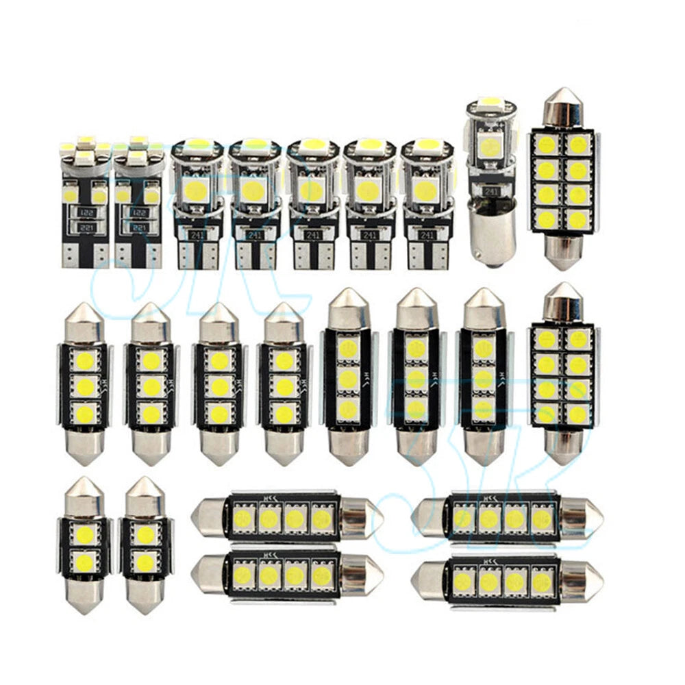 23x Car 12v Led Festoon Interior White Light Bulb 5050 5smd Auto Dome Globe DF - view 1