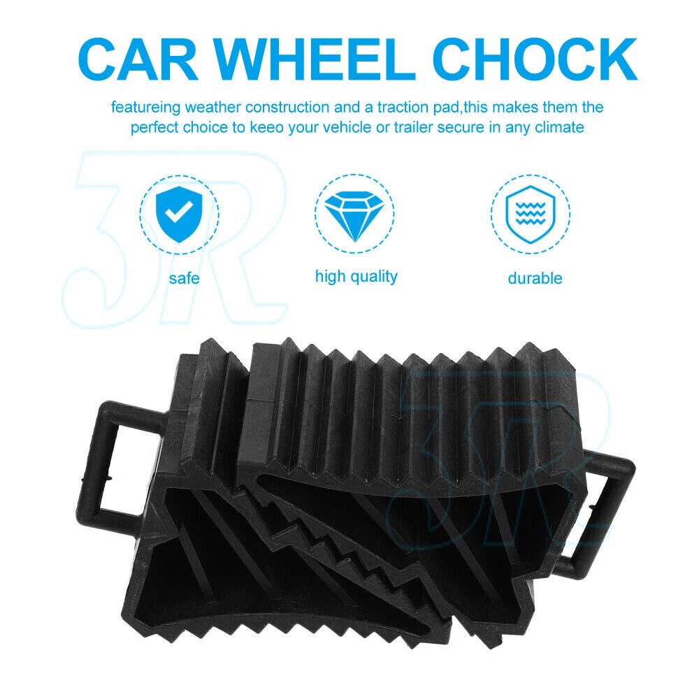 4pcs Heavy Duty Wheel Chock Tough Chocks Stops Car Trailer Boat Caravan - view 3