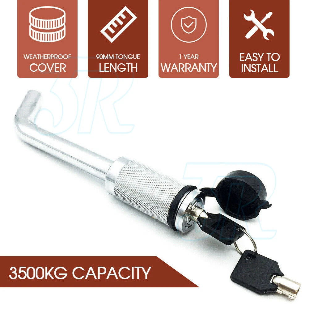 Trailer 5/8" Hitch Pin Lock Security Hitch Receiver Tow Bar Caravan Anti Theft - view 2