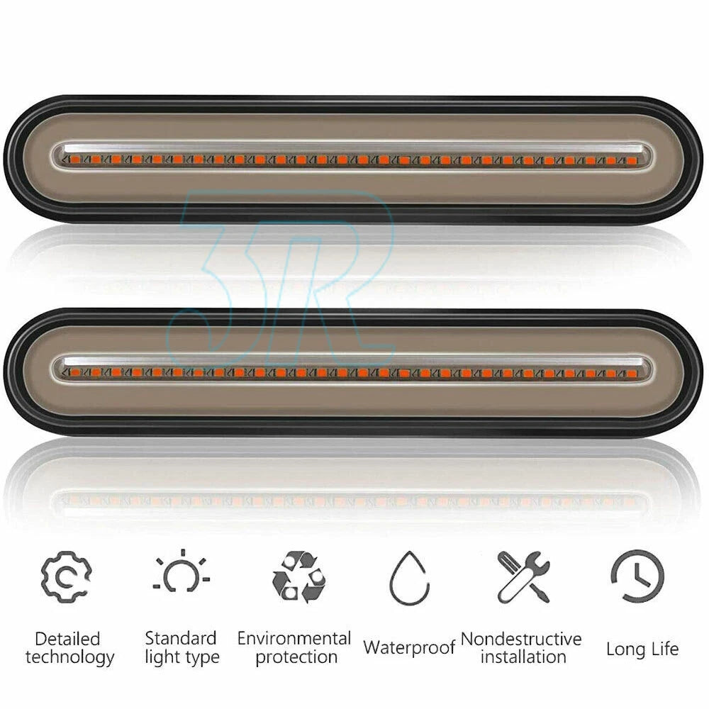 2x 100 LED Neon Tail Lights Sequential Rear Taillight Car Truck Trailer Ute - view 1