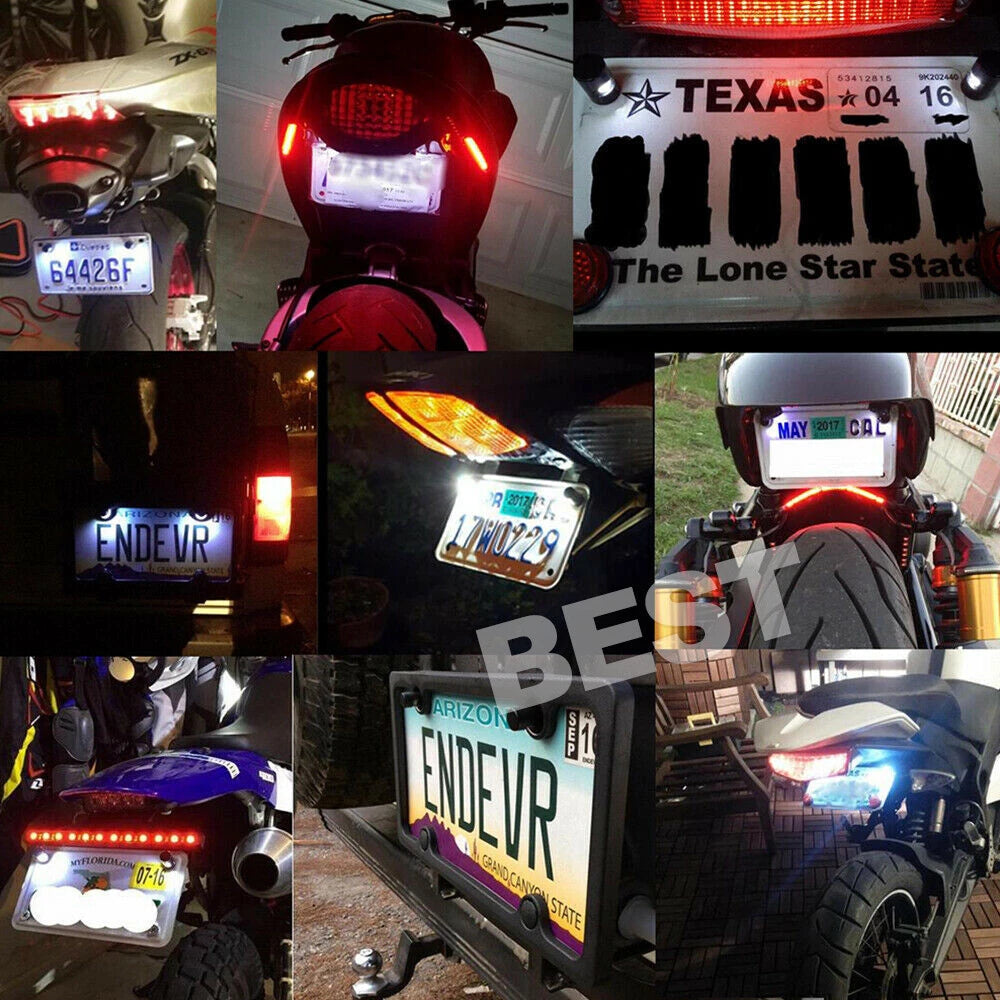 4PCS 50CM LED License Number Plate Light Screw Bolt Bulbs SMD For Car Motorcycle - view 1