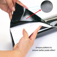 1.51 X 1M 5D GLOSS BLACK CARBON FIBER FIBRE CAR VINYL WRAP FILM ROLL AIR RELEASE - view 5