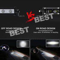 2x 7"inch LED Light Bar 60W Slim 6D Single Row Driving Beam Work Lamp Marine - view 9