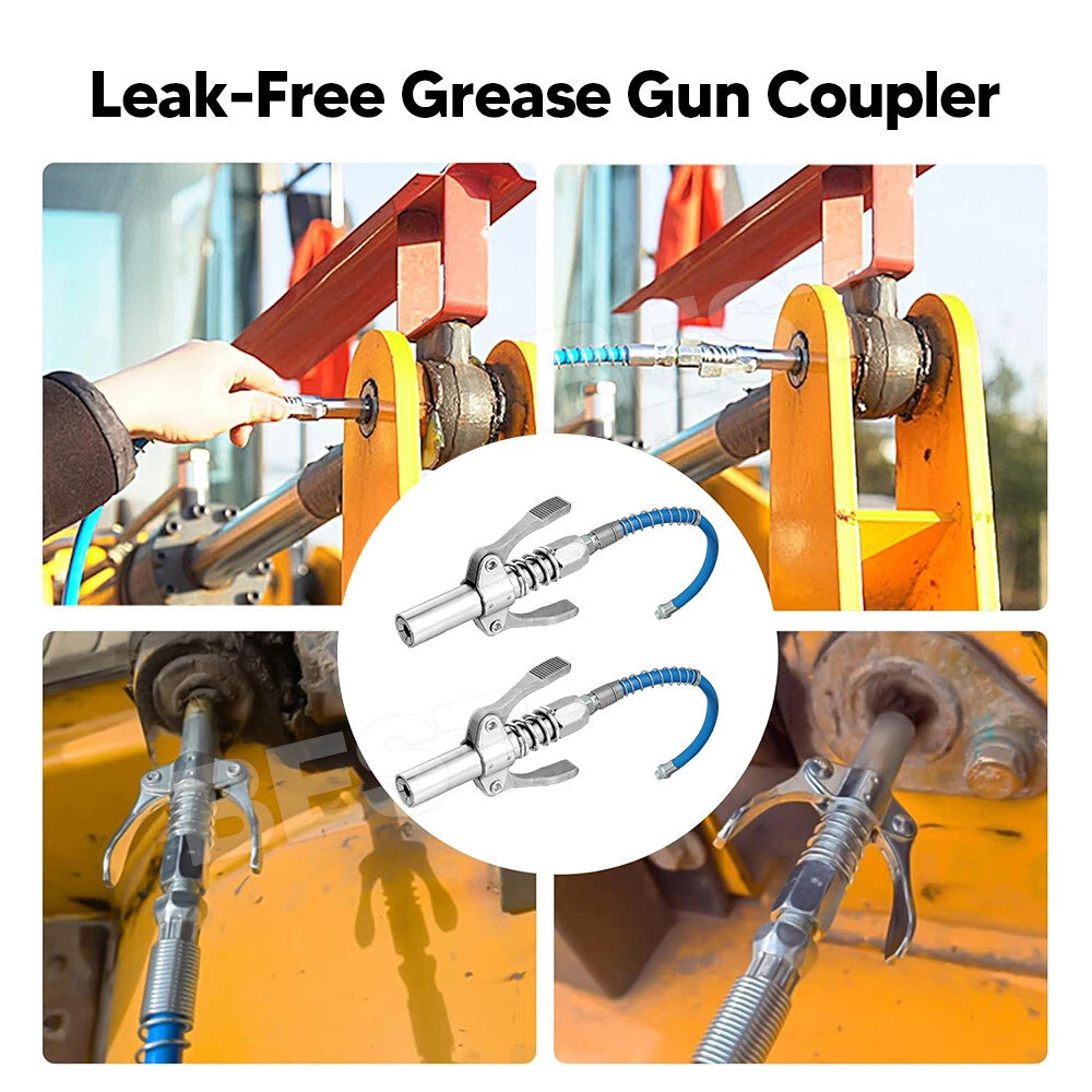 Grease Tool Coupler Heavy-Duty Quick Lock Double Handle Leak-Free Grease Gun - view 8