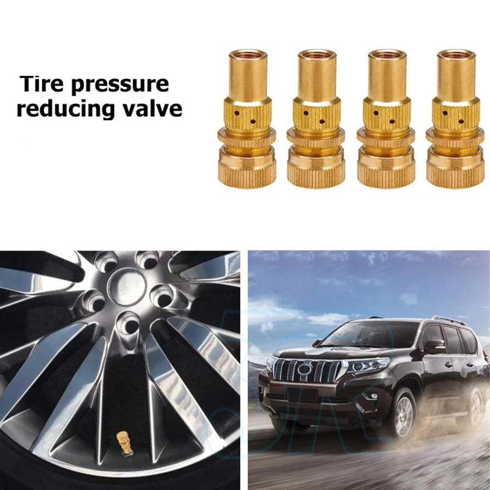 Tyre Deflators x4 Brass Air Deflator 0-60PSI Tire Valve Core Tool 4WD 4X4 - view 4