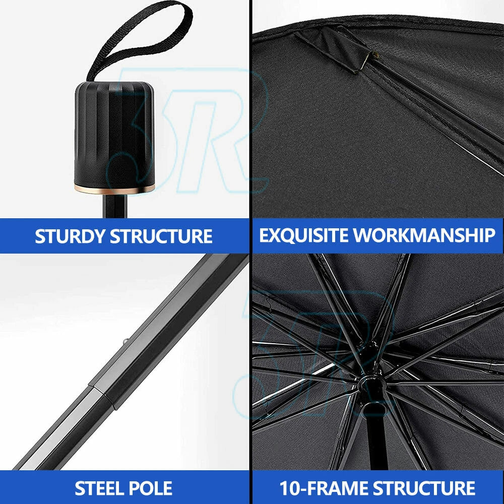 2x Car Windshield Sunshade Umbrella Foldable Front Window Cover Visor Sun Shade - view 2