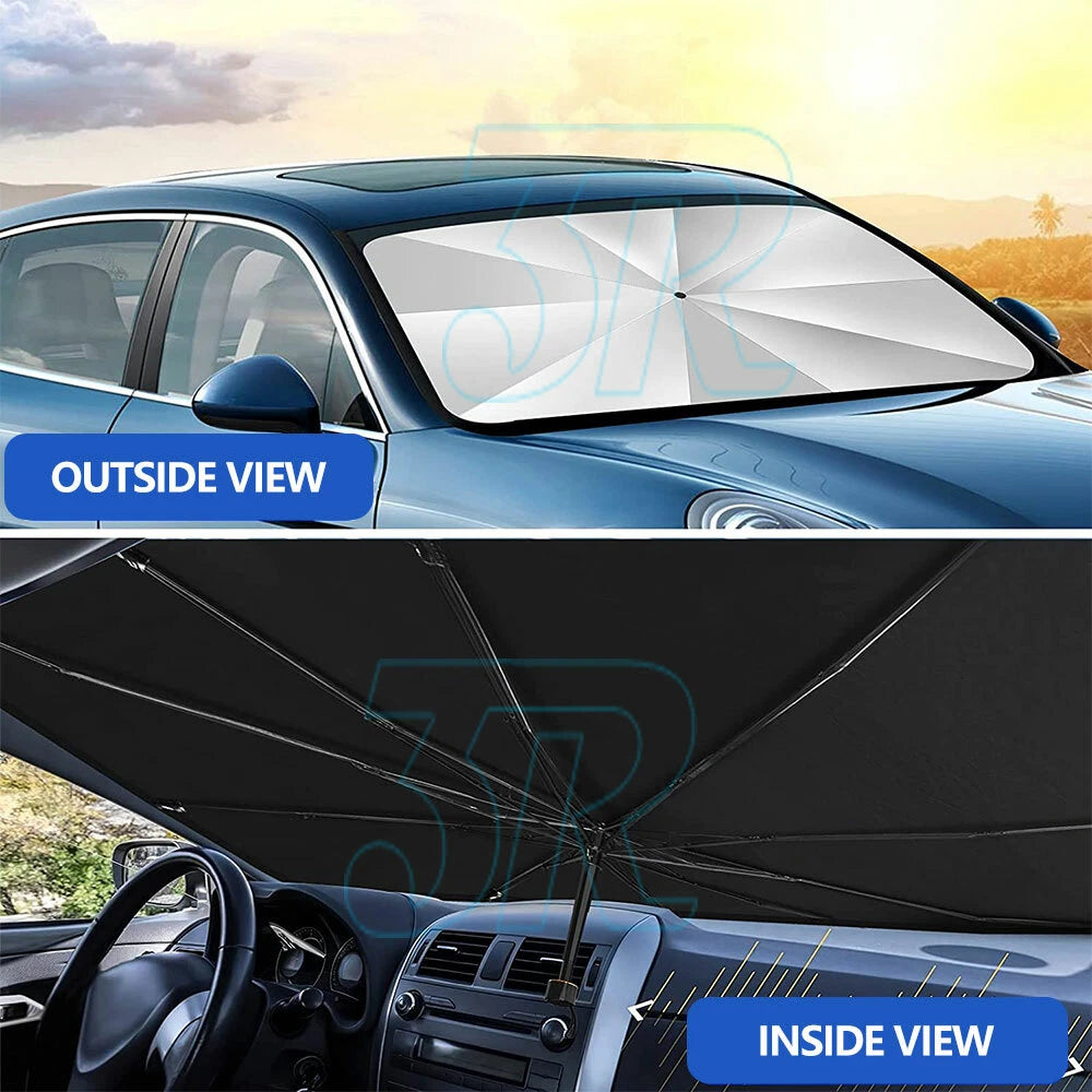 2x Car Windshield Sunshade Umbrella Foldable Front Window Cover Visor Sun Shade - view 5