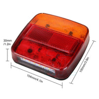 2x Square Led Stop Indicator Trailer Tail Light Truck Caravan Lamp Number Light - view 6