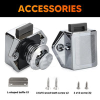 10X Push Button Drawer Cupboard Door Catch Lock RV Caravan Cabinet Knob Tools - view 1