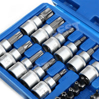 34 pcs E-Torx Socket Set 3/8" 1/4" Drive Star Hex Bit External Torque Tool - view 5