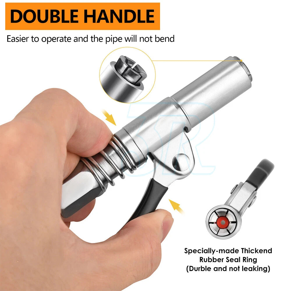 Grease Coupler Heavy-Duty Quick Release Grease Gun Coupler NPTI/8 10000PSI - view 4