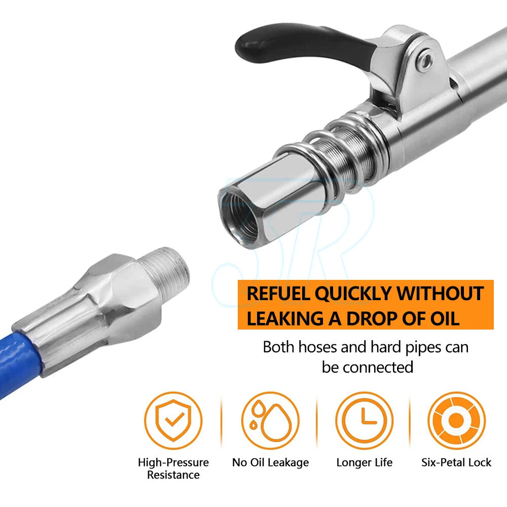 Grease Coupler Heavy-Duty Quick Release Grease Gun Coupler NPTI/8 10000PSI - view 6