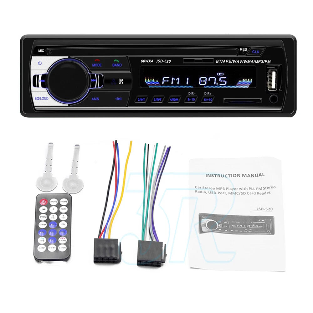 Bluetooth Car In-dash Radio Stereo Head Unit Player 1 DINAU - view 2