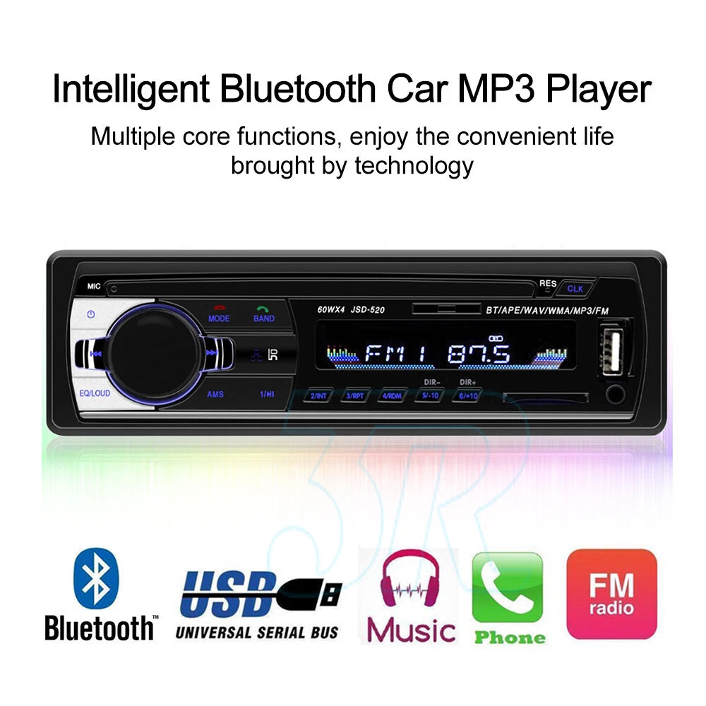 Bluetooth Car In-dash Radio Stereo Head Unit Player 1 DINAU - view 3