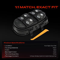 Front Right Window Switch for Ford Focus MK1 LR 1998-2005 1.8L 2.0L with 11-Pin - image 1