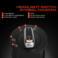 Fog Light Headlight Switch for VW Golf MK5 MK6 Passat B6 3C Caddy Jetta Tiguan - image 5