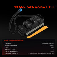 Front Right Window Switch without Bezel for Mercedes-Benz W203 C180 C200 C220 C230 – view 1
