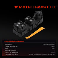 Front Right Window Switch for Alfa Romeo Giulietta 940 2010-2020 1.4L 1.8L 2.0L - image 1