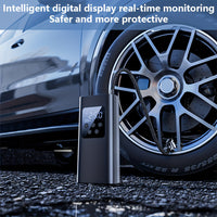 Portable Digital Display Smart Tire Inflator with LED Light for Cars Bikes