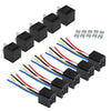 5x 12V 80A 5-Pin Automotive Relays With Wiring Harness Sockets & Brackets