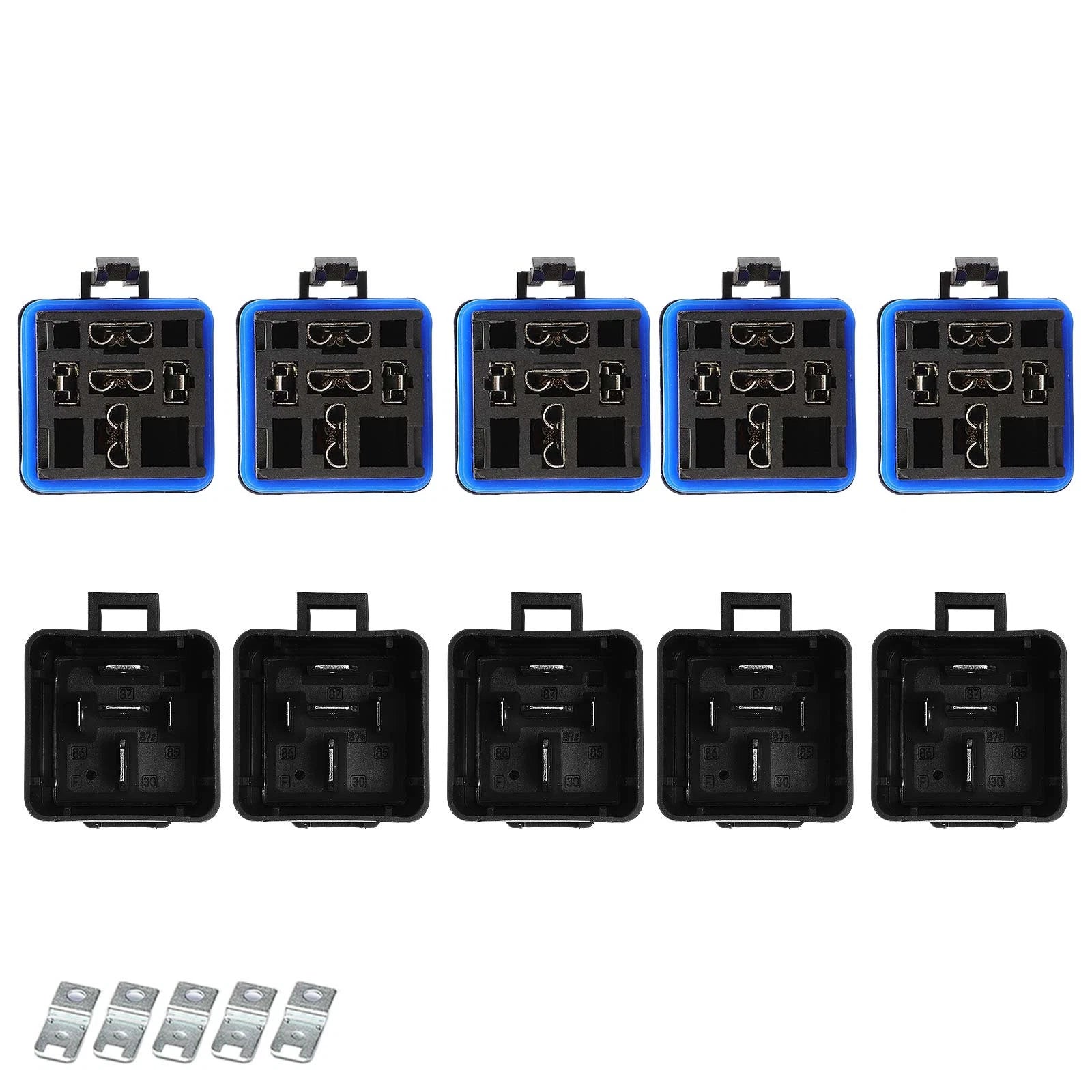 5x 12V 80A 5-Pin Automotive Relays With Waterproof Harness Sockets - image 2