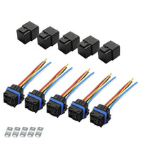 5x 12V 80A 5-Pin Automotive Relays With Waterproof Harness Sockets - image 5