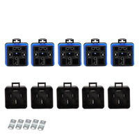 5x 12V 80A 4-Pin Automotive Relays With Waterproof Harness Sockets - image 2