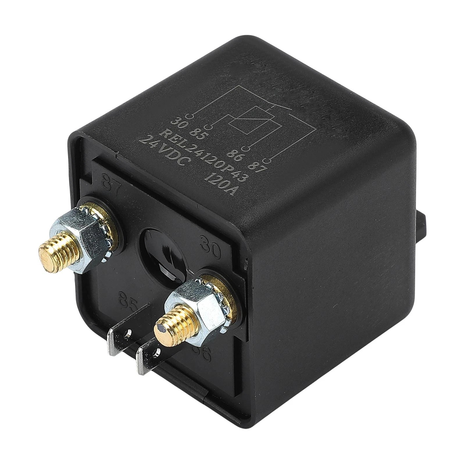 24V 120A 4-Pin Automotive Relay With Plastic Bracket for Cars, Trucks & Motorcycles - image 1