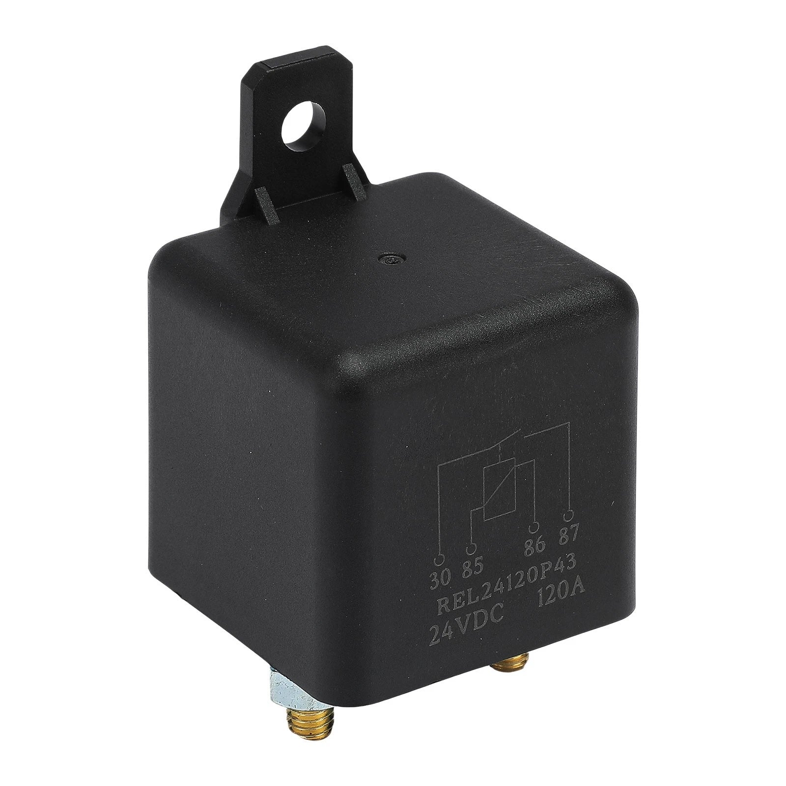 24V 120A 4-Pin Automotive Relay With Plastic Bracket for Cars, Trucks & Motorcycles - image 2