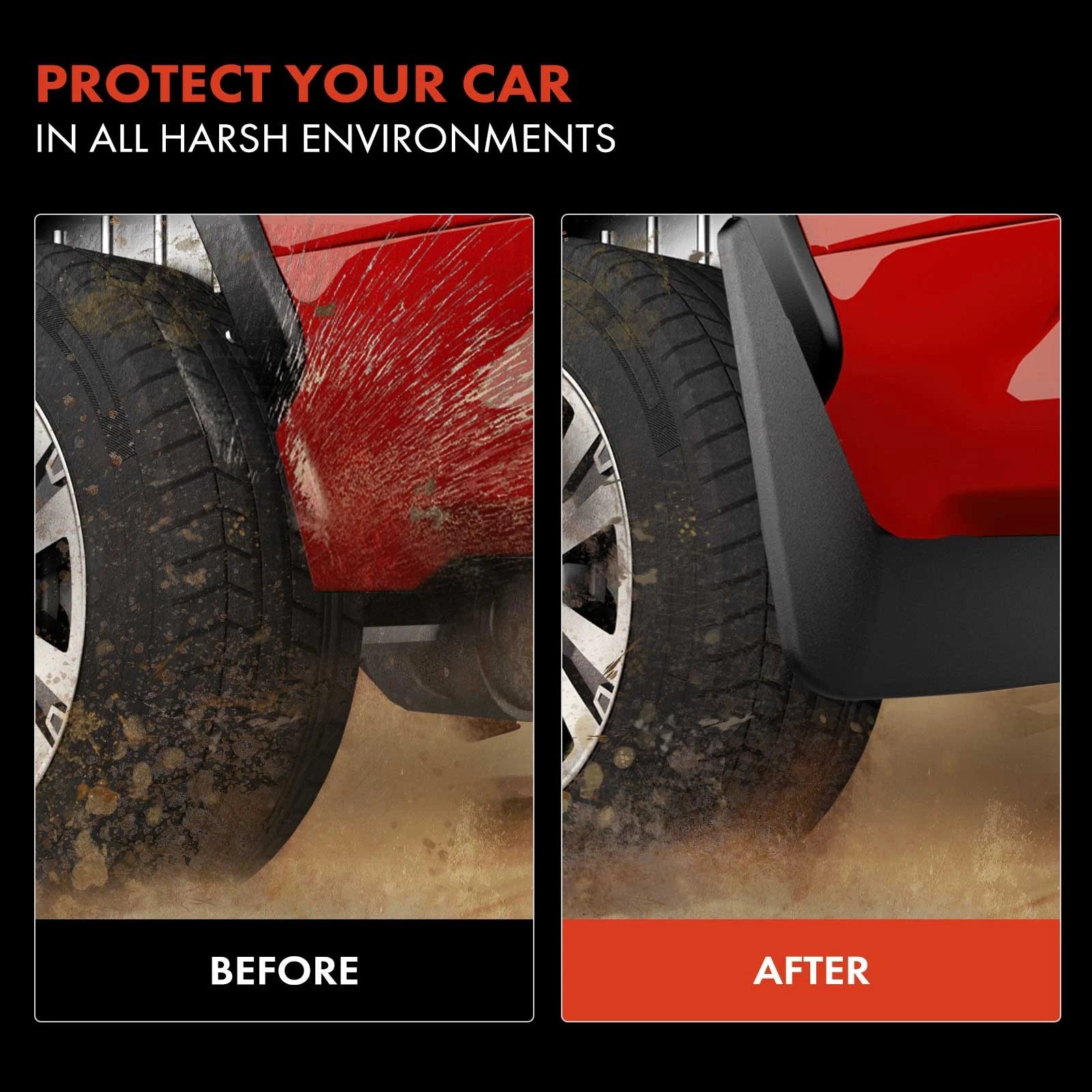 4x Front & Rear Splash Guards Mud Flaps for Mercedes Benz EQE V295 23-24 Sedan - image 5