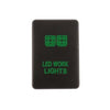 Hulk 4x4 HU1381G Push Button Switch fits Late Toyota Work Light Green